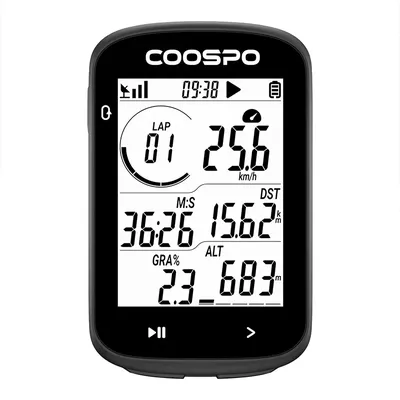 COOSPO CS300 Wireless Bicycle Computer GPS Bike Speedometer Odometer 2.6in Bluetooth ANT+ IPX7