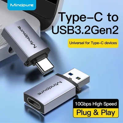 Mindpure USB 3.2 Adapter OTG Type C to USB Adapter For Samsung S20 Macbook Laptops Card Reader