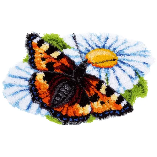 Knüpf-Formteppich Schmetterling, 70 x 69 cm