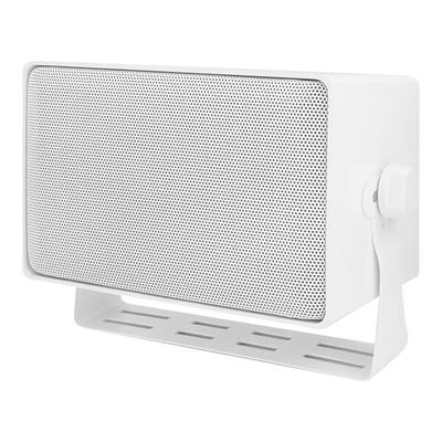 Speco Technologies DMS Series 7 1/4" x 4 1/2" White 3-Way Outdoor Speaker with Transformer DMS3TSW - 70/25V, 25W, 97 dB