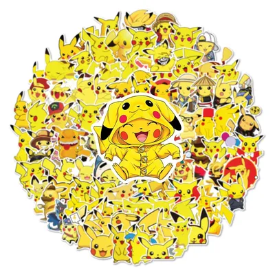 10/30/50/100PCS Carino Pikachu Pokemon Anime Adesivi FAI DA TE Auto Moto Bagagli Da Viaggio Chitarra