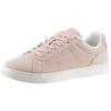 Sneaker TOMMY HILFIGER "COLOR POP COURT SNEAKER", Damen, Gr. 35, rosa (rose), Veloursleder, Lederimitat, unifarben mit Farbeinsatz, sportlich, Schuhe, Freizeitschuh, Halbschuh, Schnürschuh mit gepolstertem Schaftrand
