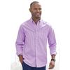 Langarmhemd H.I.S "Regular-fit", Herren, Gr. XXXL (47/48), N-Gr, lila (lila, weiß), Web, Obermaterial: 100% Baumwolle, gestreift, casual, regular fit, Rundhals, Langarm Manschette, Hemden, Oxfordhemd langarm mit Button-down-Kragen aus reiner Baumwolle