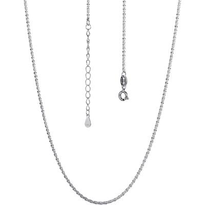 Silberkette FIRETTI "Schmuck Geschenk Silber Armband Kette Fußkette Bauchkette Criss-Cross" Gr. 26, silber (silberfarben), Halsketten, Damen, 26, Silber 925 (Sterlingsilber), B: 1,6mm, in verschiedenen Längen erhältlich, B:1,6mm Image