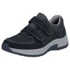 Klettschuh RIEKER, Herren, Gr. 45, blau (dunkelblau), Veloursleder, Lederimitat, sportlich, Schuhe, Halbschuh, Freizeitschuh mit herausnehmbarer Soft-Einlage