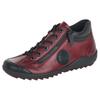 Schnürboots REMONTE, Damen, Gr. 45, rot (bordeaux, schwarz), Leder, Lederimitat, sportlich, Schuhe, Flats, Komfortschuh, Boots mit seitlichem Reißverschluss