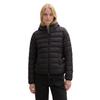 Steppjacke TOM TAILOR DENIM, Damen, Gr. S (36), schwarz (deep schwarz), Steppware, Obermaterial: 100% Polyester. Futter: 100% Polyester, unifarben, casual, regular fit taillenbedeckt, ohne Ausschnitt, Langarm, Jacken, mit Kapuze