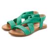 Sandale LASCANA "Sommerschuh", Damen, Gr. 38, grün, Obermaterial: 100% Rindsleder. Decksohle: 100% Rindsleder. Laufsohle: 100% Synthetik, unifarben, casual, Schuhe, aus Leder mit raffinierten Riemchen, Sandalette, Sommerschuh