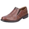 Slipper RIEKER, Herren, Gr. 47, braun, Lederimitat, klassisch, Schuhe, Halbschuh, Business-Schuh, Schlupfschuh mit Stretcheinsätze