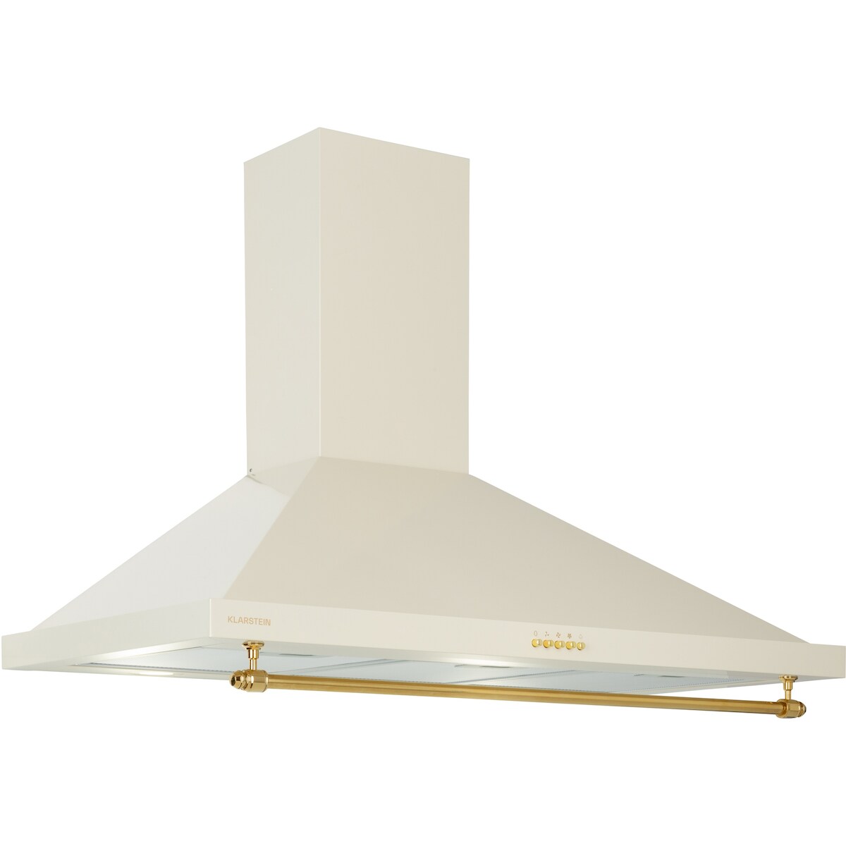 Klarstein Montblanc 90 Dunstabzugshaube 610m³/h 165W 2x1,5W LED Reling Vintage-Creme Image