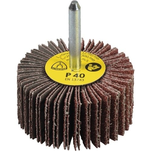 Fächerschleifer KM 613 D.60xH30mm K.120 Korund Schaft-D.6mm KLINGSPOR Image