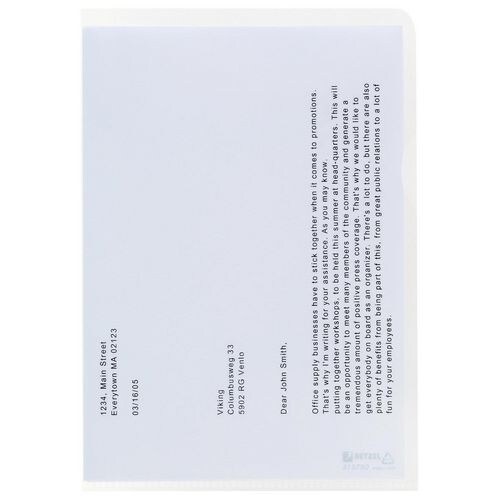 Hetzel Sichthüllen DIN A5 PP (Polypropylen) Transparent 50 Stück Image