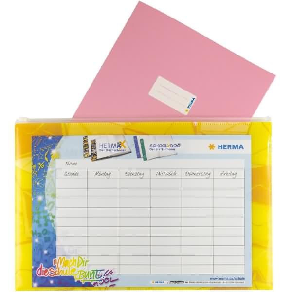 HERMA Postmappe A4 mit Zipper gelb Image