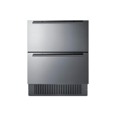 Summit SPR275OS2D 27" W Undercounter Refrigerator w/ 1 Section & 1 Drawers, 115v, Silver