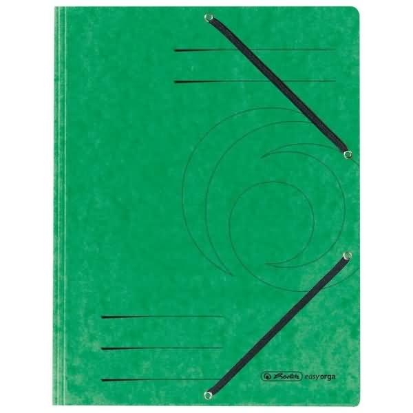 herlitz Einschlagmappe mit Gummizug Karton grün Image
