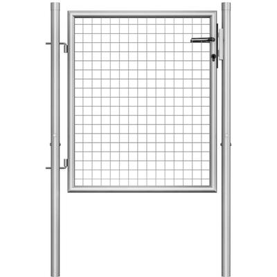 Vidaxl - Gartentor Verzinkter Stahl 105x125 cm Silbern Image