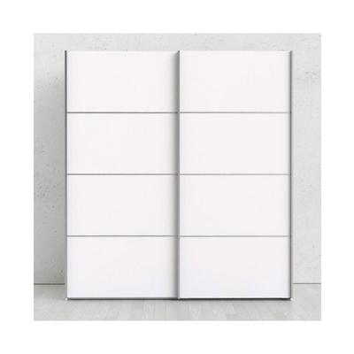 Mattweißer Kleiderschrank mit 2 Türen 182X200 h cm - Sassari Image
