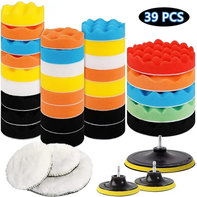 3 Inch Car Polishing Kit Polish Pad Car Polish Buffing Pad Abrasive Disc Sponge Foam Pads Polisher