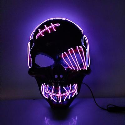 Halloween leuchtende Maske mit LED-Leuchten, Skelett-Piratenmaske, Halloween-Maske für Festival, Cosplay, Halloween-Requisite, Karnevalsgeschenke Image