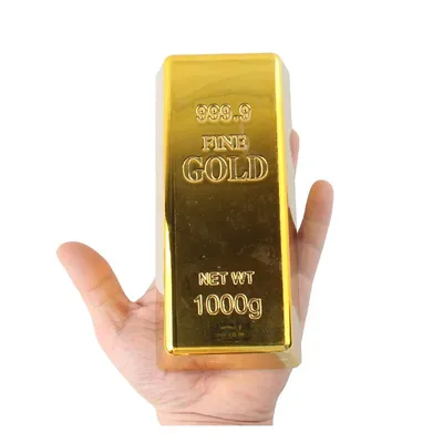 Fake Gold Bar Plastic Golden Paperweight Home Decor Bullion Simulation Decoration Crafts Creative