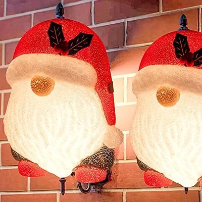 Christmas Santa Claus Porch Light Cover Decorations Outdoor, Red Lightpost/Lamppost Covers For Holidays Home Door Decor