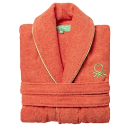 Benetton - Bademantel L/XL aus 100 % Baumwolle in Rot Image