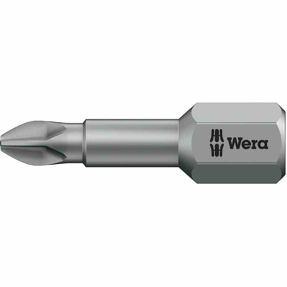 WERA Schrauberbit Kreuz, Phillips PH1, L25mm, 6,4mm(¼) Image
