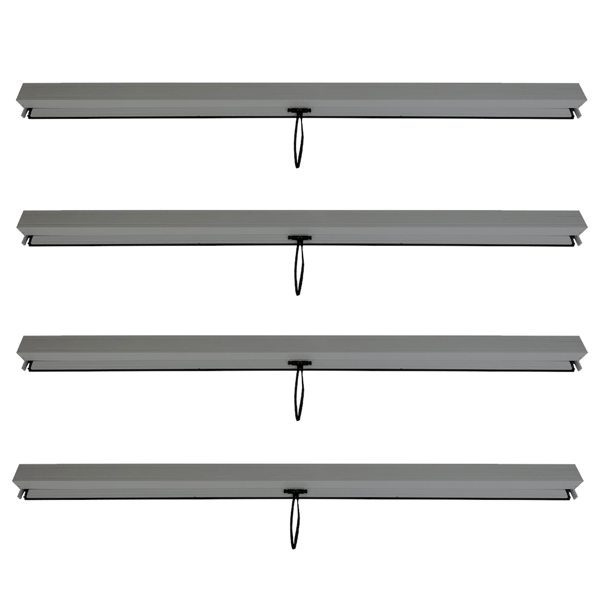 Mendler Seitenwand für Pergola HWC-L46, 4er-Set Pavillon Rollo Ersatzseitenwand, Stoff/Textil sturmfest 3x3m ~ anthrazit Image