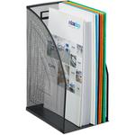 Porte-revues métal, format A4, design maille, porte-magazines, bureau, journaux, 32 x 16 x 24,5 cm,