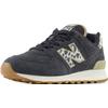 Sneaker NEW BALANCE "WL574", Gr. 41,5, schwarz-weiß (anthrazit), Leder, Textil, sportlich, Schuhe