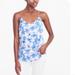 J. Crew Tops | "Nwt" J Crew Scalloped Racerback Blue Floral Cami Top- Size 4- Style H4921 | Color: Blue/White | Size: 4