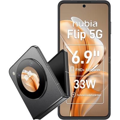 NUBIA Smartphone "nubia Flip 5G" Mobiltelefone Gr. 256 GB, schwarz