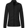 Strickfleecejacke DEPROC ACTIVE "KIRKVALE X WOMEN", Damen, Gr. 44 (L), grau (asphalt), 100% Polyester, casual, bequem, Langarm gerader Abschluss mit Gummizug, Jacken, auch in Großen Größen erhältlich
