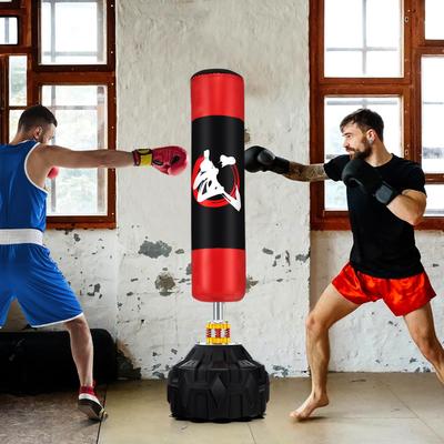 70 Inch Freestanding Punching Bag with Fillable Base 12 Suction Cups and Shock Absorbers - 10" x 45"