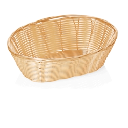 40x Buffetkorb Brotkorb oval beige 24 x 17 x 8 cm PP Image