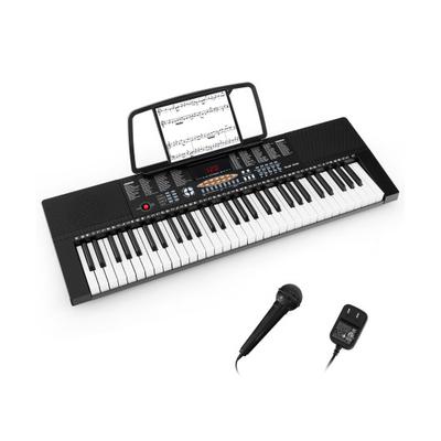 Costway 61-Key Electronic Keyboard Piano with 3 Teaching Modes, LED Display and Dual Keyboard