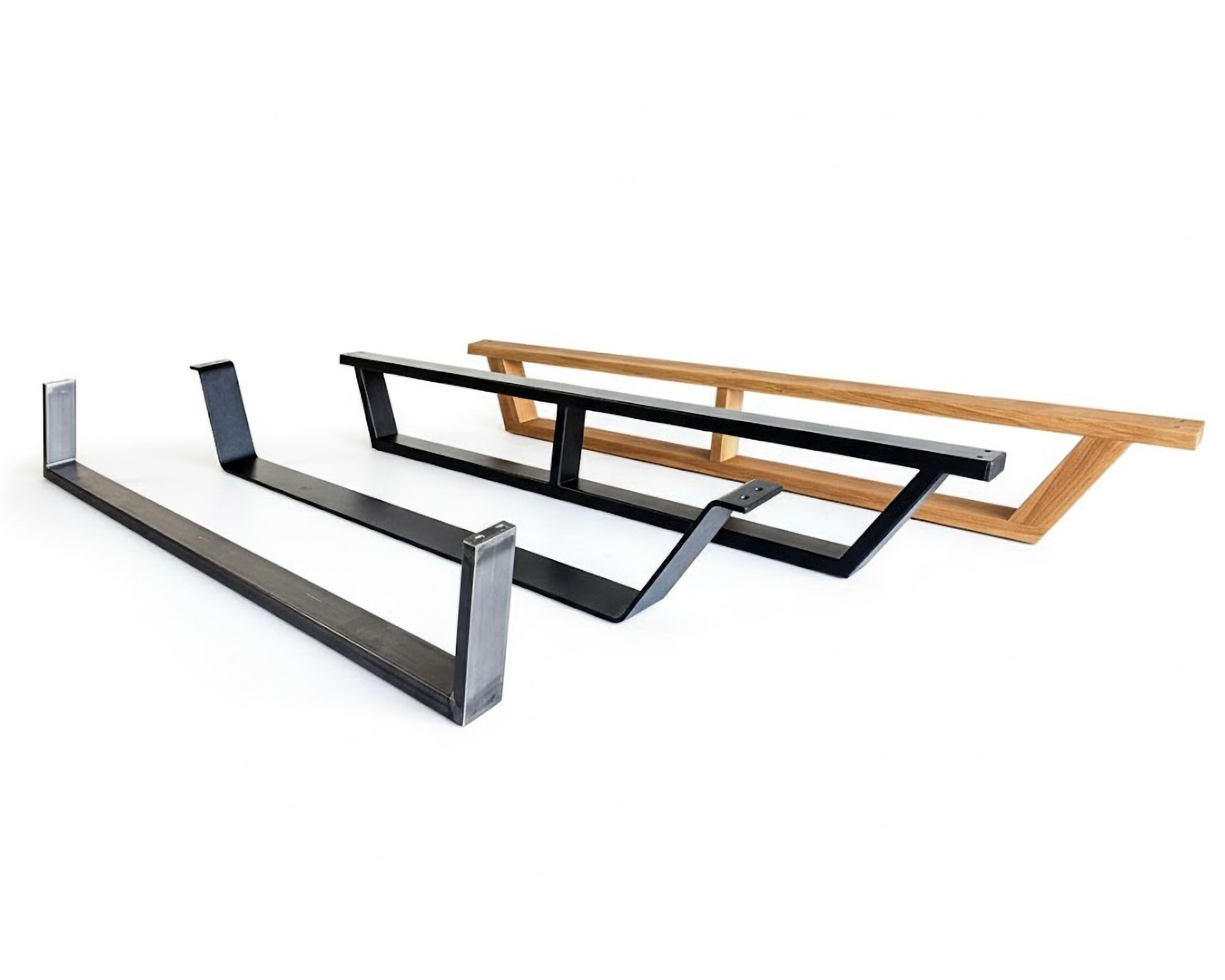 BlackWood »Dolce Vita I« Wildeiche Massivholzbett 140x220 cm / Wildeiche weiss / mit Kissen 2er-Set Image