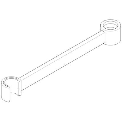 Dornbracht Halter Ersatzteile 04172002900 275 x 35 x 30 mm Platin gebürstet 04172002900-06 Image