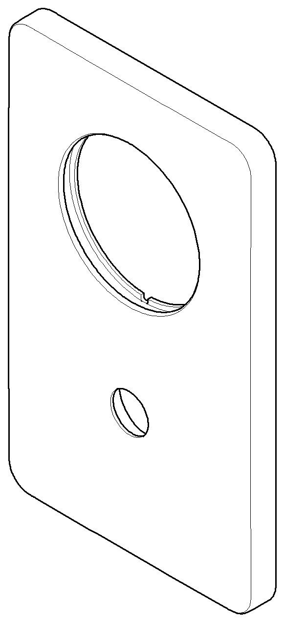 Dornbracht Rosette für Wanne Ersatzteile 091102254 150 x 90 x 9,5 mm Schwarz matt 091102254-33 Image