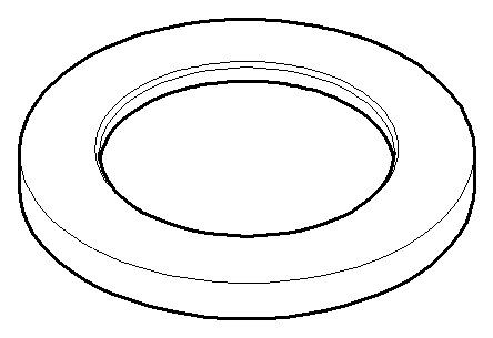 Dornbracht Rosette Ersatzteile 092767003 D. 52 x D. 33,7m x 5,5 mm Chrom 092767003-00 Image