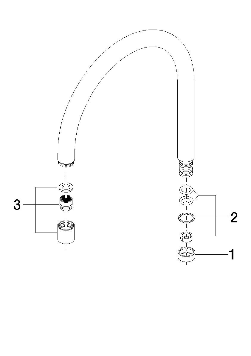 Dornbracht Auslauf Ersatzteile 90282204802 225 x 244 x 25 mm, 7 l/min. Schwarz matt 90282204802-33 Image