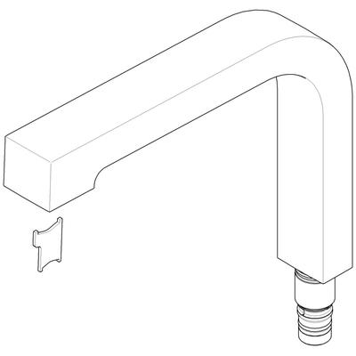 Dornbracht Auslauf mit Perlatorschlüssel Ersatzteile 90110609703 269 x 214 x 41 mm Chrom 90110609703-00 Image