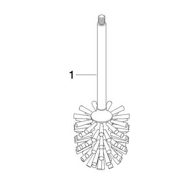 Dornbracht Griff für Toilettenbürstengarnitur Ersatzteile 90184055100 100 x 311 x 100 mm 9018405510090 Image