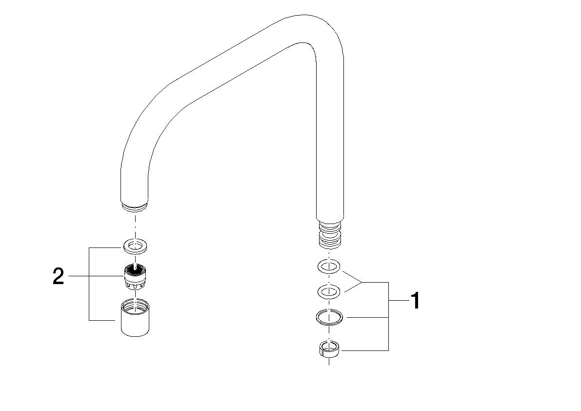 Dornbracht Auslauf eckig Ersatzteile 90282220802 200 mm, 5,68 l/min. Messing gebürstet (23kt Gold) 90282220802-28 Image