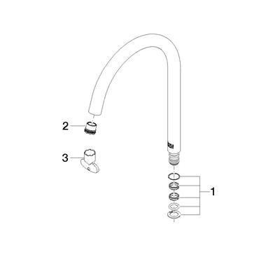 Dornbracht Auslauf Ersatzteile 90282230900 168 mm, 5,68 l/min. Messing gebürstet (23kt Gold) 90282230900-28 Image