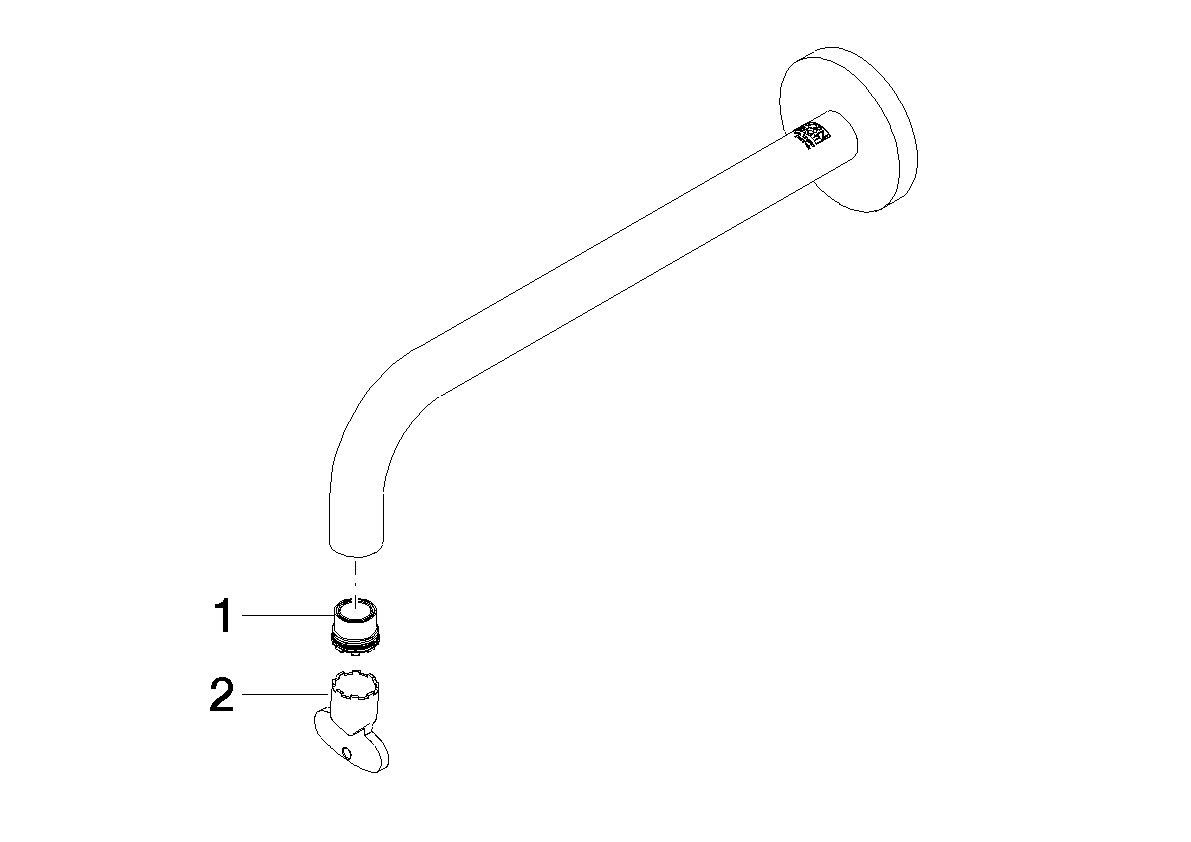 Dornbracht Auslauf für Waschtisch Wand Ersatzteile 90282235201 250 mm, 4,54 l/min. Chrom 90282235201-00 Image