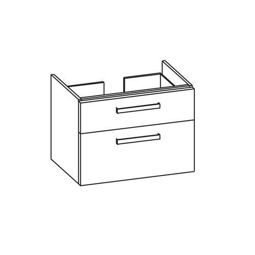 Artiqua 413 Waschtischunterschrank für Renova Plan 122175 Graphit Struktur quer, 413-WU2L-3-K18-7070 413-WU2L-3-K18-7070-401