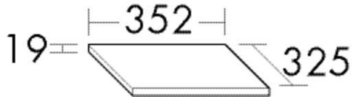 Burgbad Abdeckplatte Junit 19x352x325 Weiß Hochglanz, APCU035F3148 APCU035F3148 Image