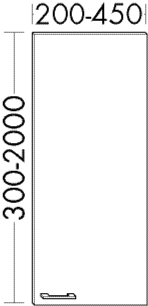 Burgbad Tür und Glaseinlegeboden Sys30 PG3 Diago Höhe: variabel, Breite: variabel, Trend- oder RAL- FRW2000LF5347 Image