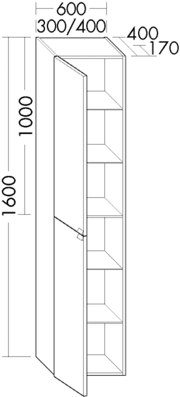 Burgbad Hochschrank rc40 System PG2 1600x400x400 Maple Natural, HSMT040LF4116 HSMT040LF4116 Image